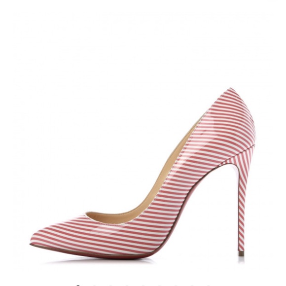 Christian Louboutin Patent Pigalle Follies 100 Smoothie Bianco EU 37